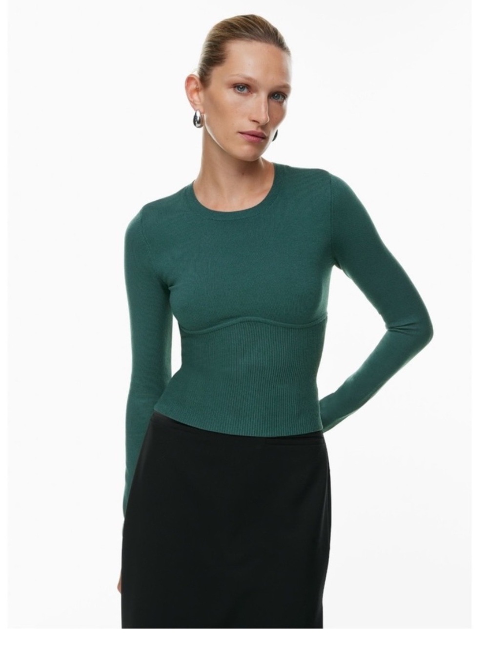 Babaton Aritzia Sculpt Green Long Sleeve - Size Small